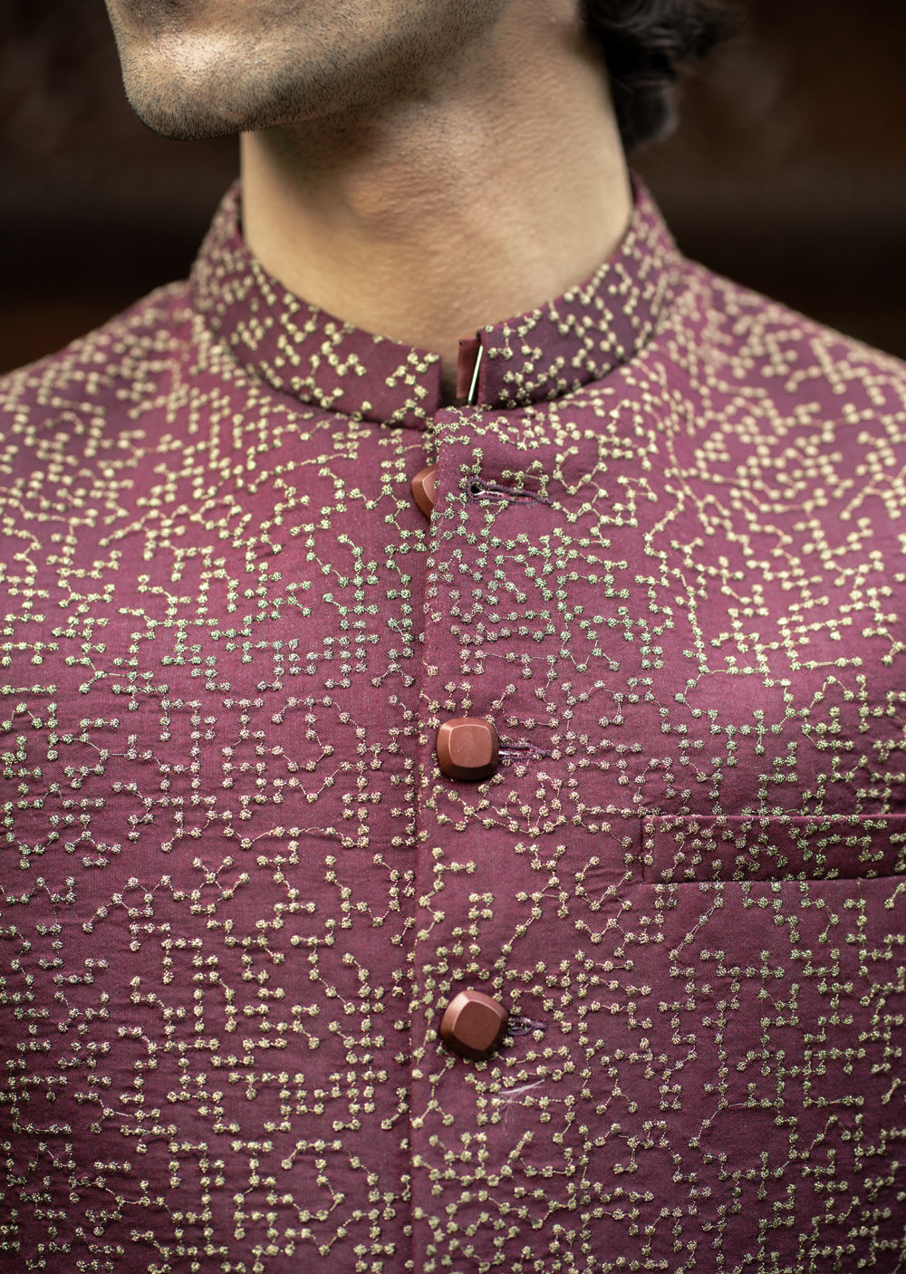 W-2867-1 - Readymade Maysori Fabric Full Embroidery Waistcoat - Memsaab Online