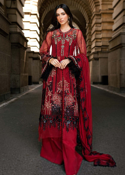 WF-09-06-Unstitched Embroidered Raw Silk Suit Maria B 2025 - Memsaab Online