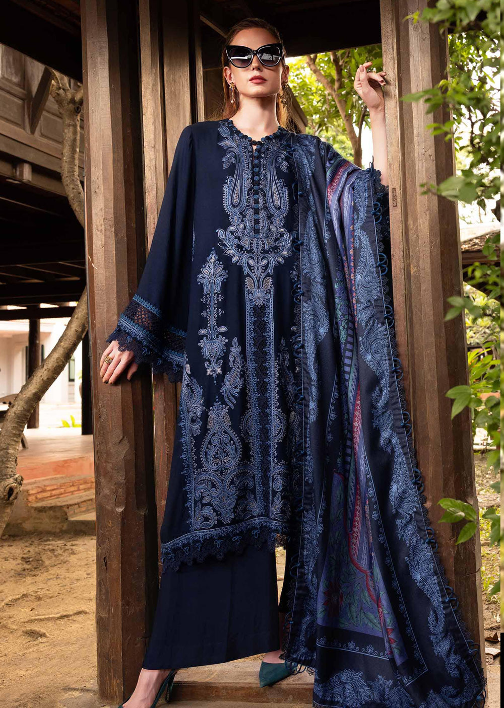 MPT-2803-B Unstitched - Maria B MPRINTS Collection 2025 - Memsaab Online