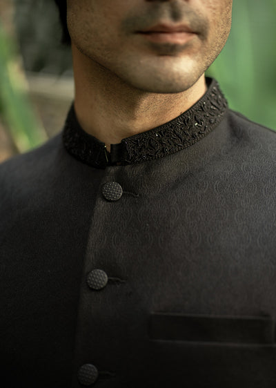 W-2963 - Readymade Maysori Fabric Full Embroidery Waistcoat - Memsaab Online