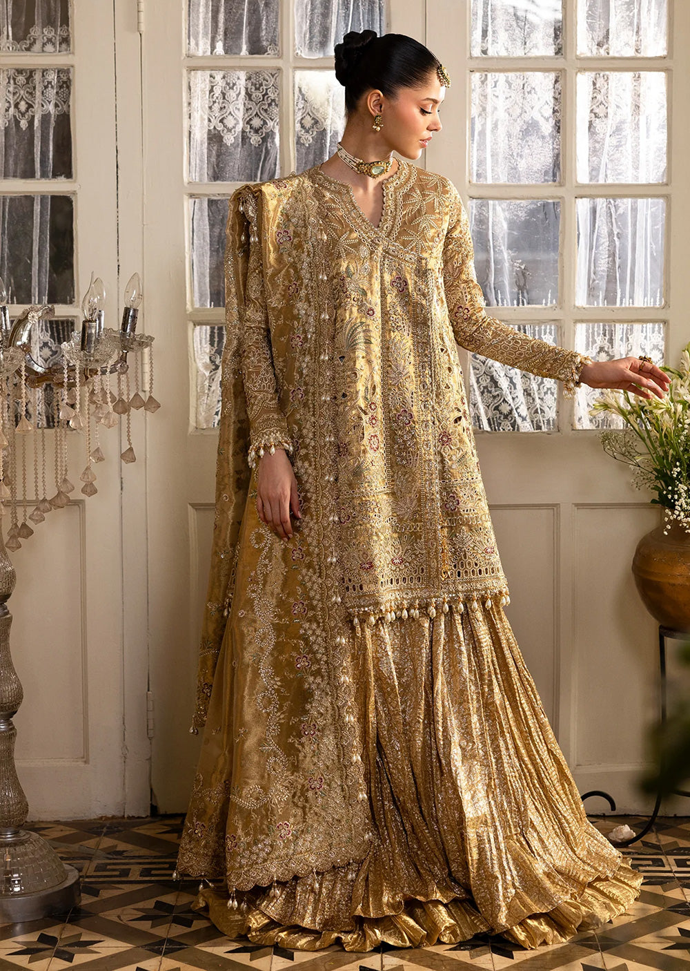 AWE-25-VL-03 Unstitched Goldveil-DASTAN GOI'2025 - Memsaab Online