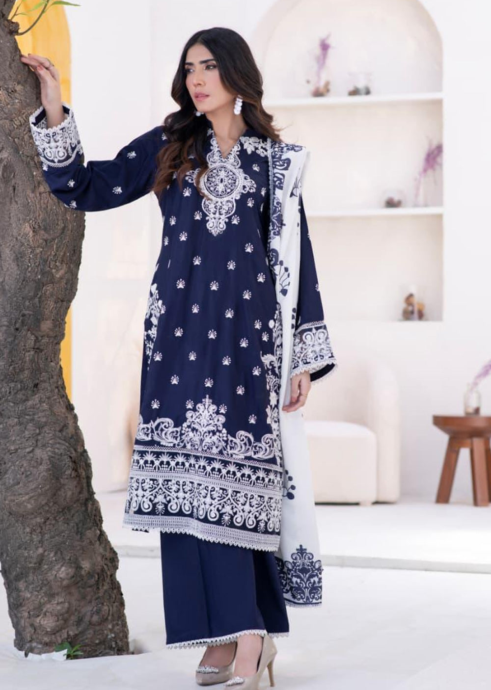 HRM15 - Readymade Memsaab Formal LINEN Suit 2025 - Memsaab Online