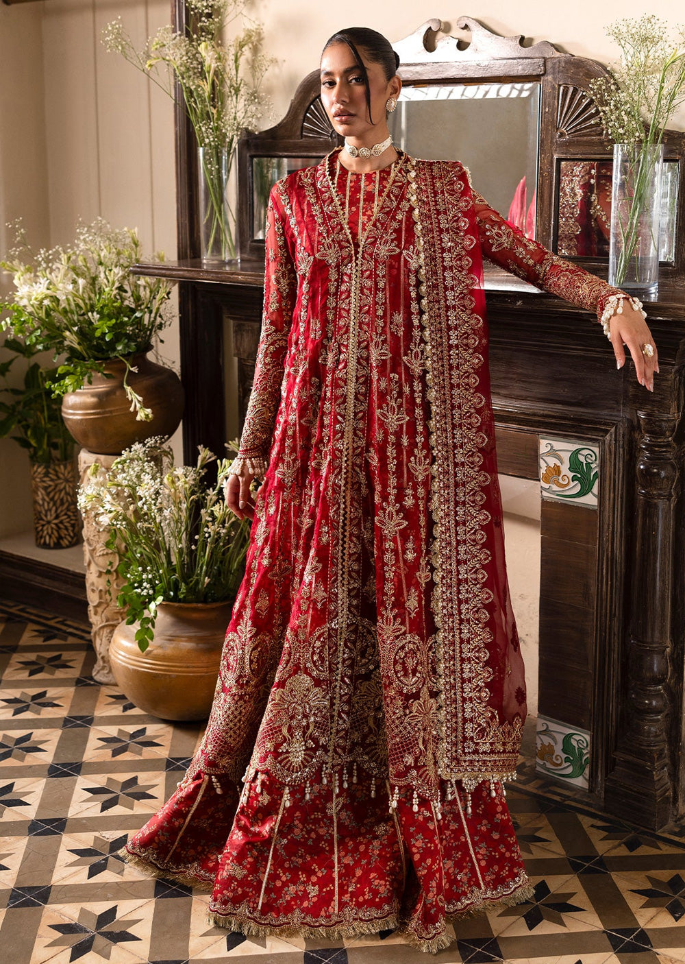 AWE-25-VL-02 Unstitched Tearose-DASTAN GOI'2025 - Memsaab Online