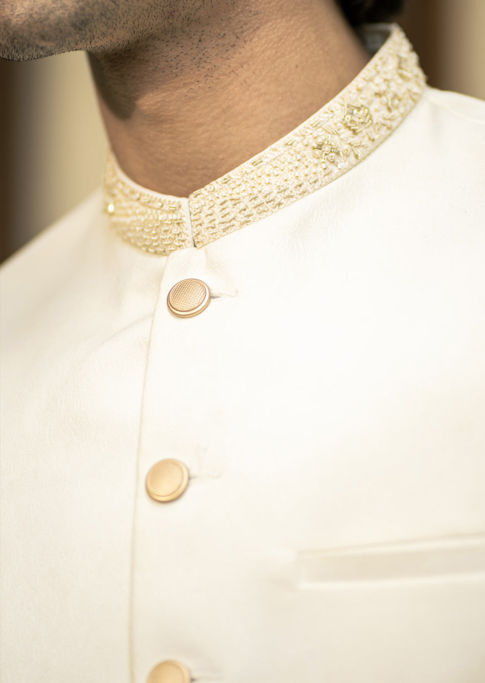 W-3013 - Readymade Maysori Fabric Full Embroidery Waistcoat - Memsaab Online