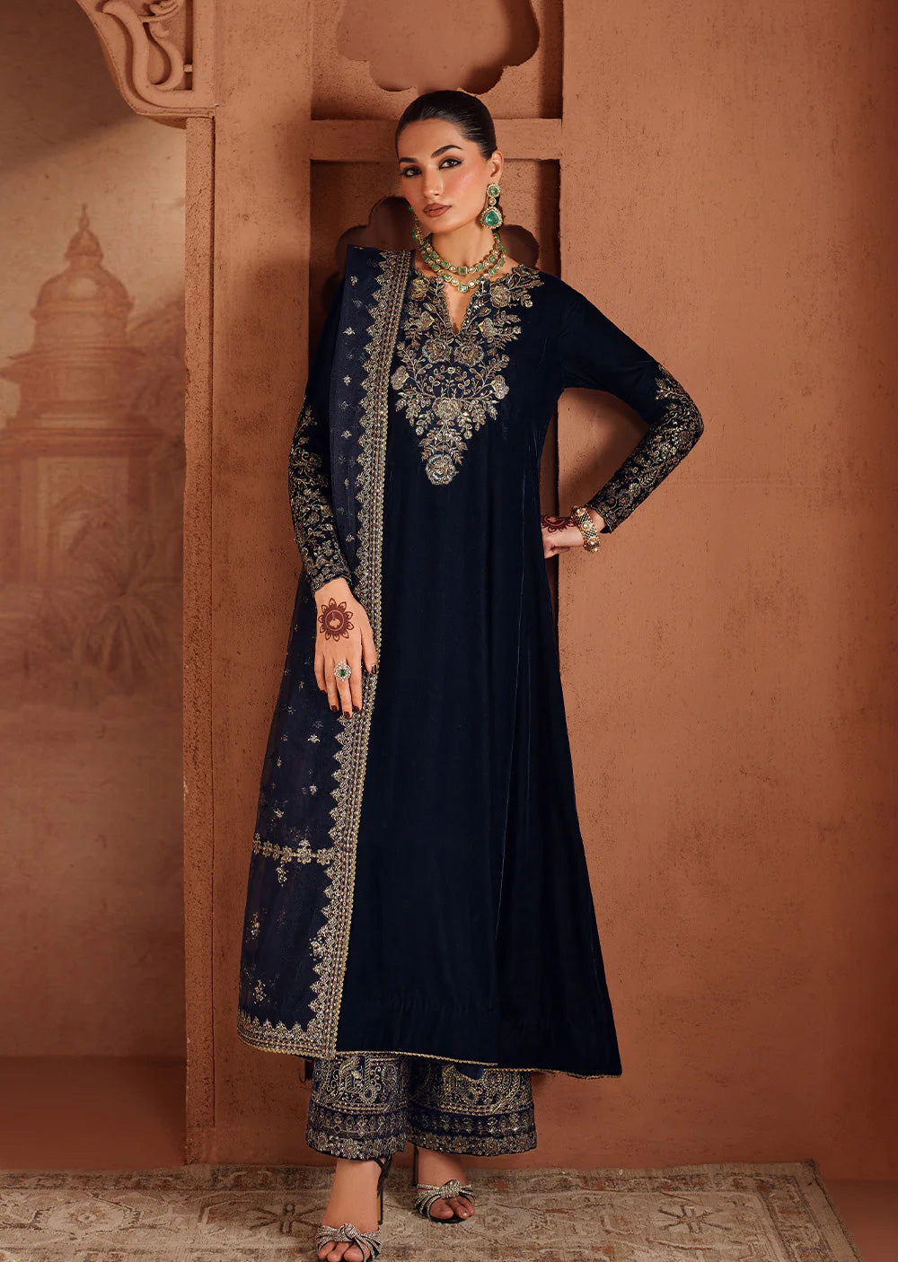 IV-66 Readymade Iznik Embroidered Velvet Edition 2025 - Memsaab Online