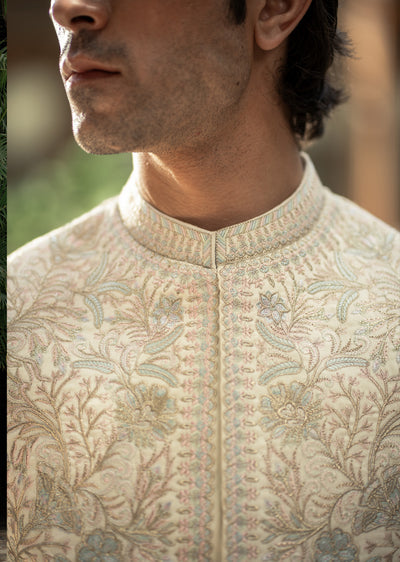 W-3002 - Readymade Maysori Fabric Full Embroidery Waistcoat - Memsaab Online