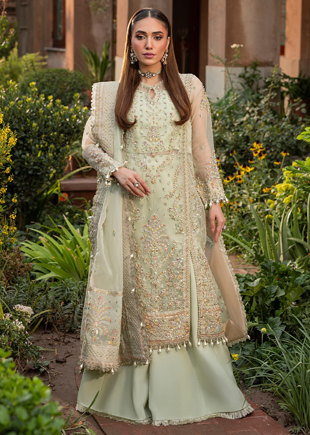 AYN-05 SAGE FORMAL DRESS Readymade Collection by AYLIN 2025 - Memsaab Online