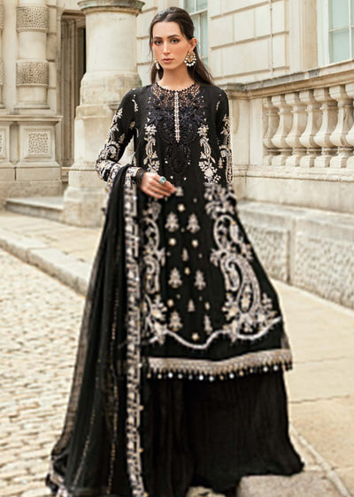 WF-09-03-Unstitched Embroidered Raw Silk Suit Maria B 2025 - Memsaab Online