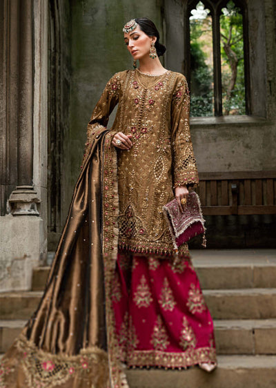 WF-09-04-Unstitched Embroidered Raw Silk Suit Maria B 2025 - Memsaab Online