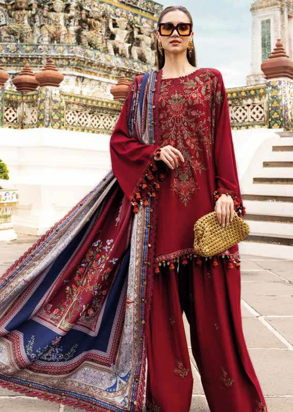 MPT-2805-A Unstitched - Maria B MPRINTS Collection 2025 - Memsaab Online