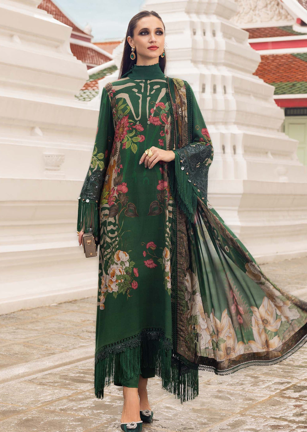 MPT-2810-A Unstitched - Maria B MPRINTS Collection 2025 - Memsaab Online