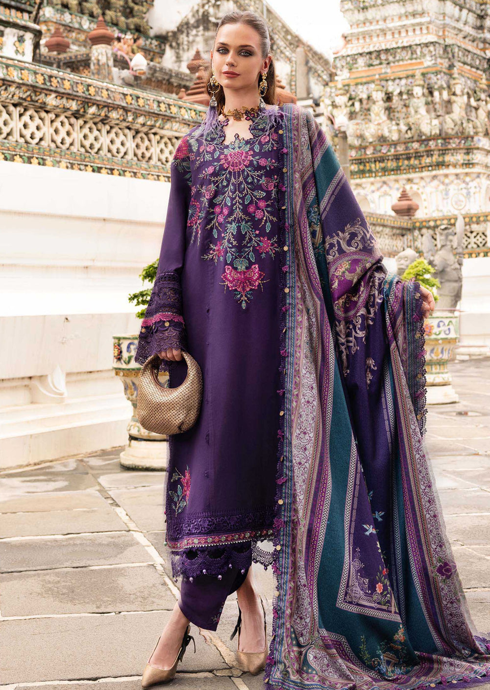 MPT-2805-B Unstitched - Maria B MPRINTS Collection 2025 - Memsaab Online