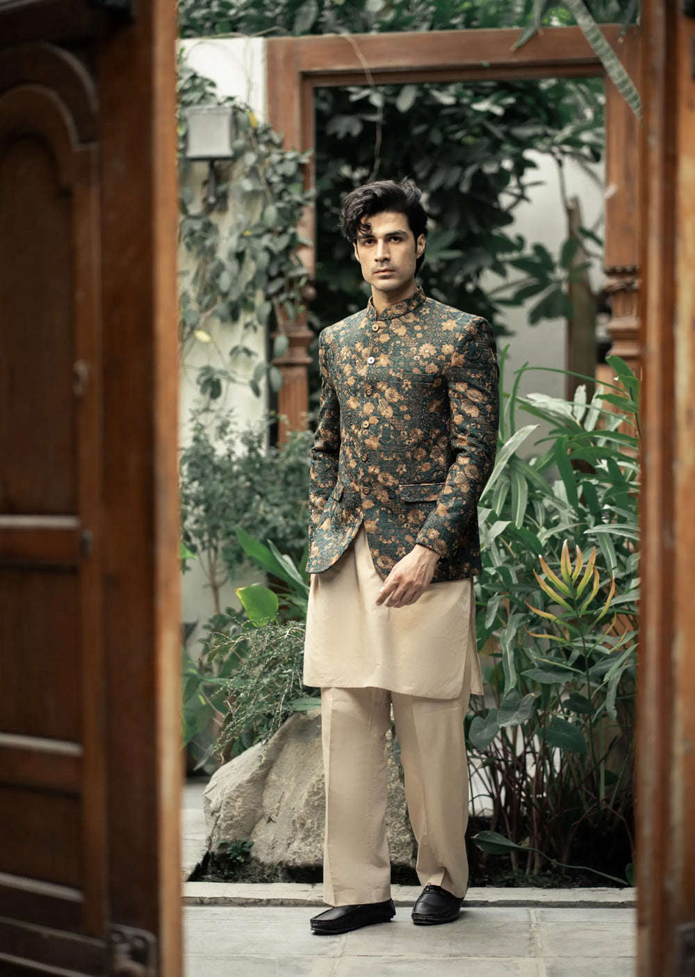 PC-586 - Readymade Mens Embroidered Prince Coat - Memsaab Online