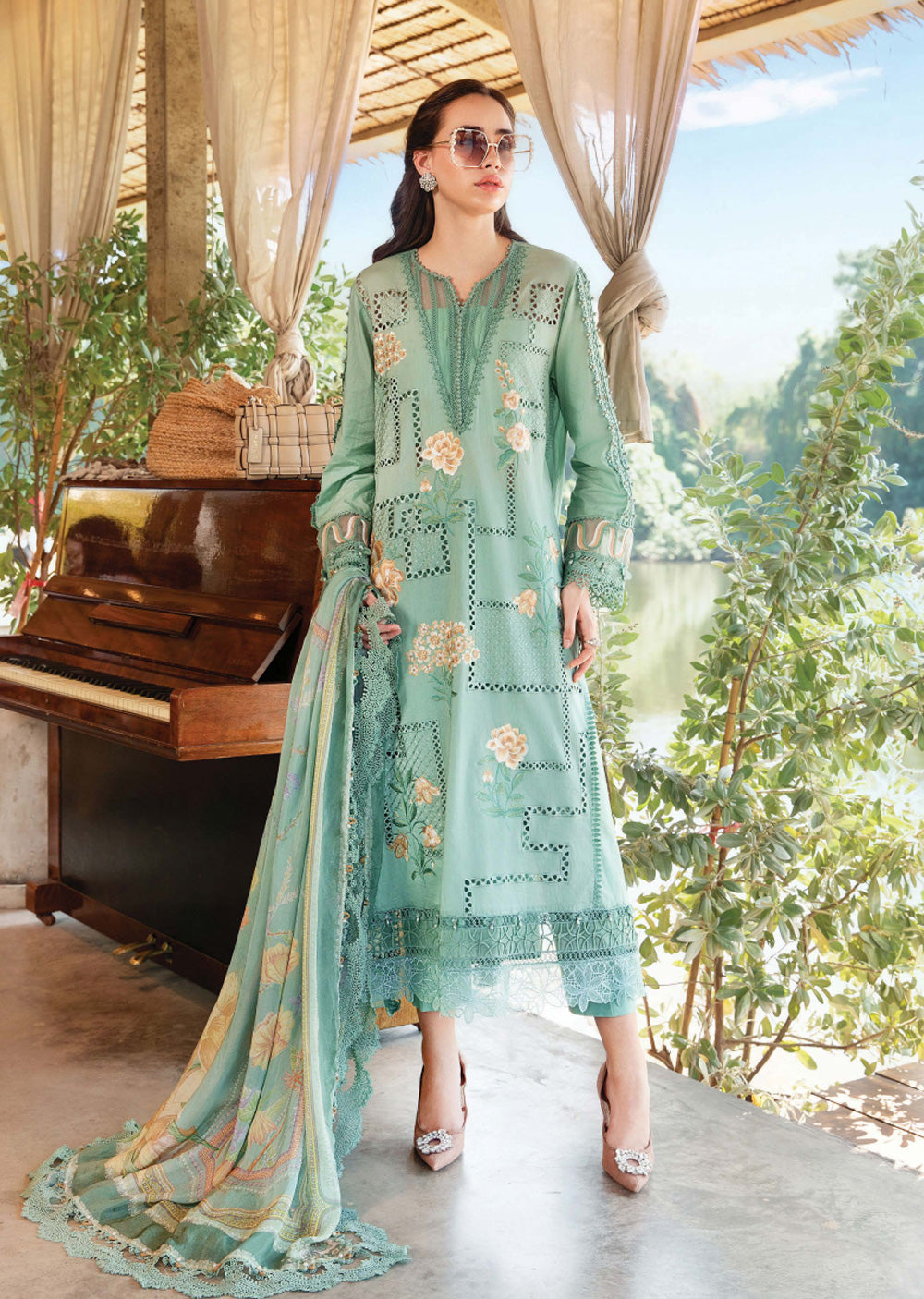 MPLS-01-B - Maria B Mprints Spring Summer Printed Lawn Suit 2025 - Memsaab Online