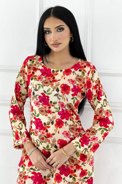 BUT-134- Readymade linen Printed suit 2025 - Memsaab Online