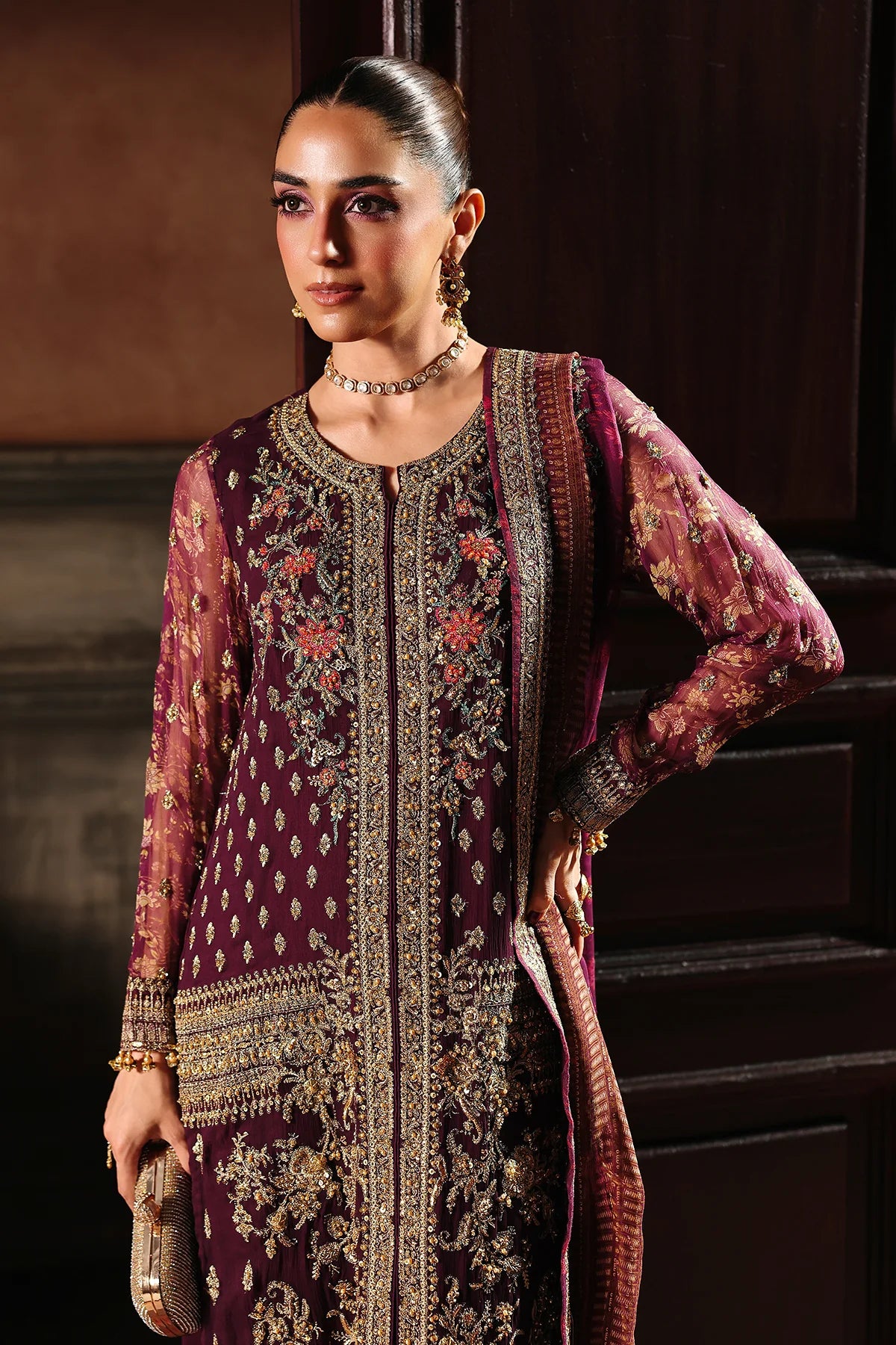 DJW5-07 4-PC Charizma Unstitched Luxury Collection 2025 - Memsaab Online