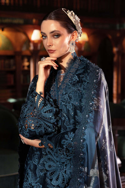 WL-1310- Maria b Embroidered Velvet Suit 2025 - Memsaab Online