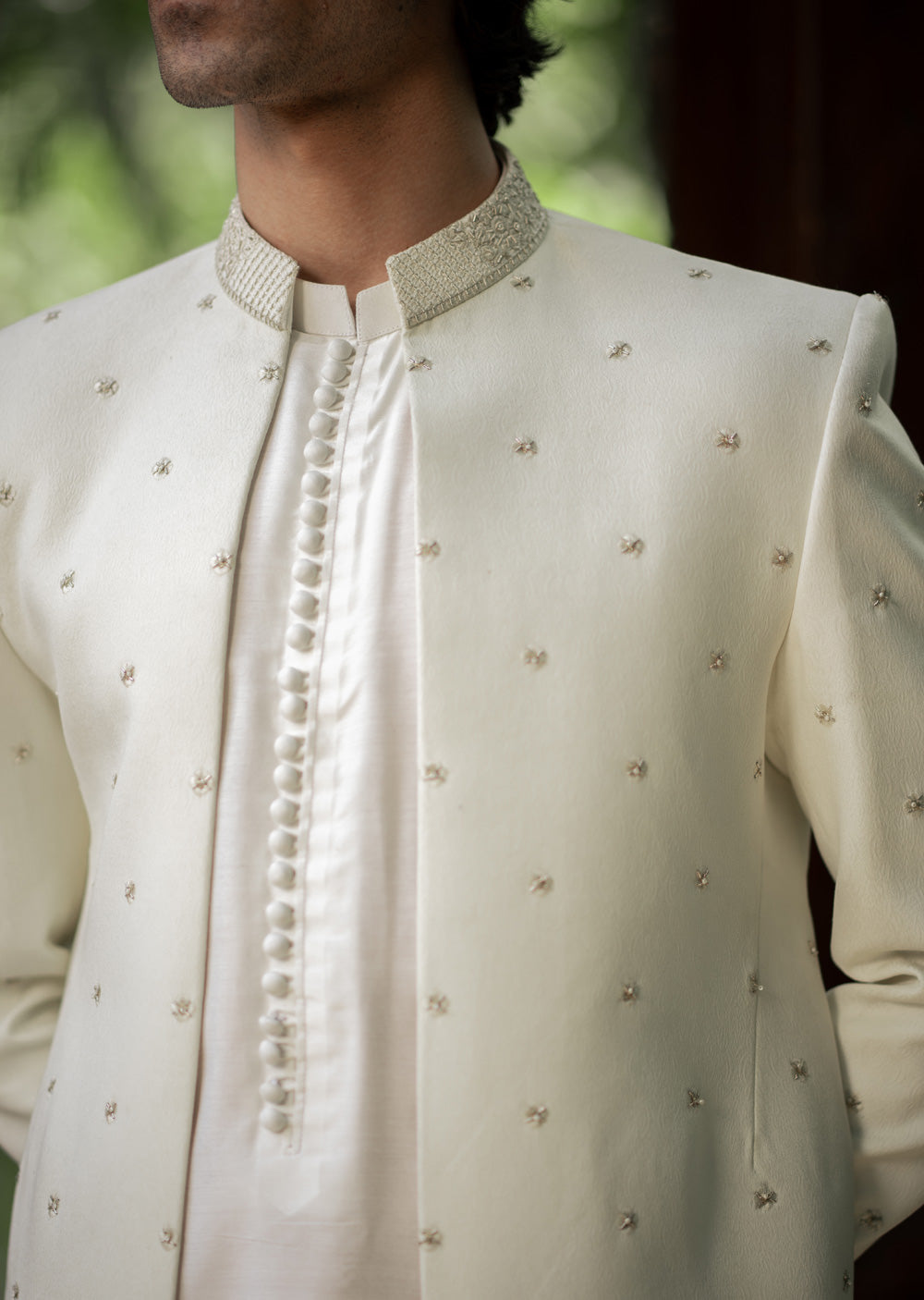 GS-5150 Readymade Front Open Sherwani with Inner Suit 2025 - Memsaab Online