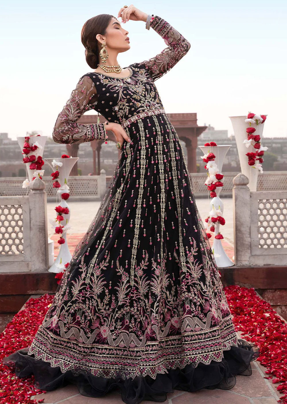 Ruhaniyaat - Meeral Readymade Organza Suit - Memsaab Online