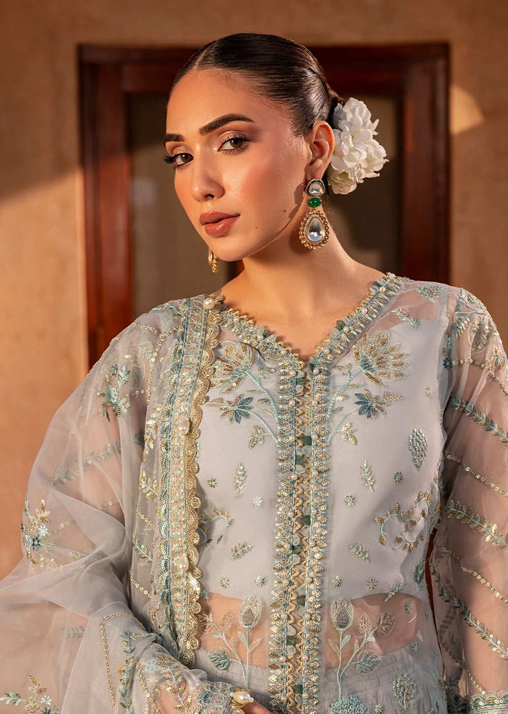 AYN-02 AQUA FORMAL DRESS Readymade Collection by AYLIN 2025 - Memsaab Online