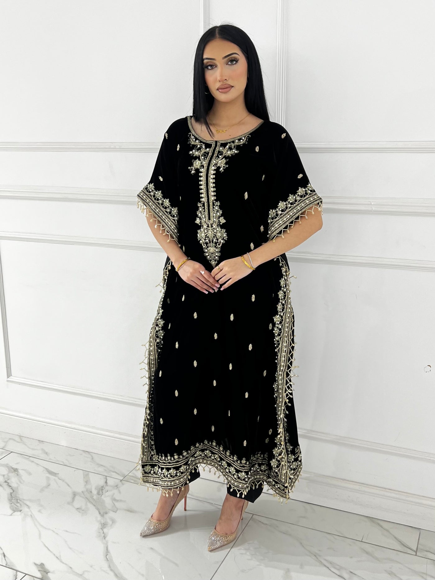 MSRW-01 Shalimi Fancy Jacket Kaftan - Memsaab Online