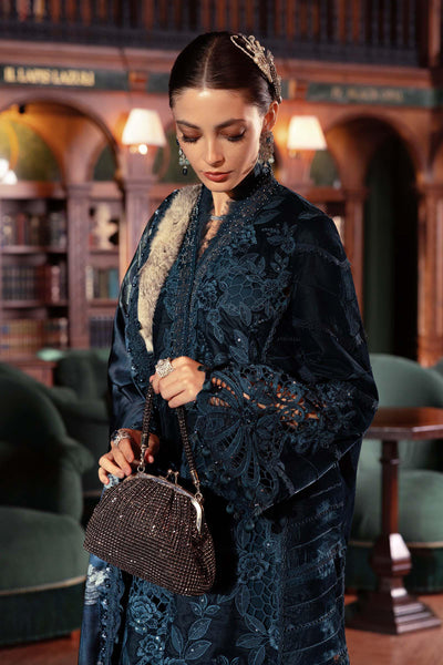 WL-1310- Maria b Embroidered Velvet Suit 2025 - Memsaab Online