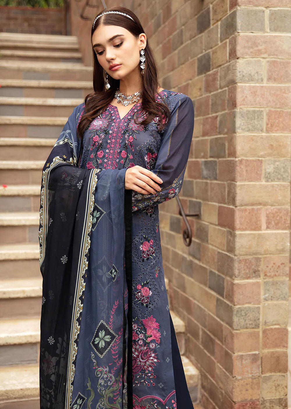 Y-901 - Unstitched - Riwayat by Ramsha Luxury Lawn Vol 09 - Memsaab Online