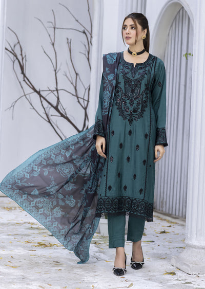 MDM-73 - Readymade - Embroidered Cotton Suit - Memsaab Online