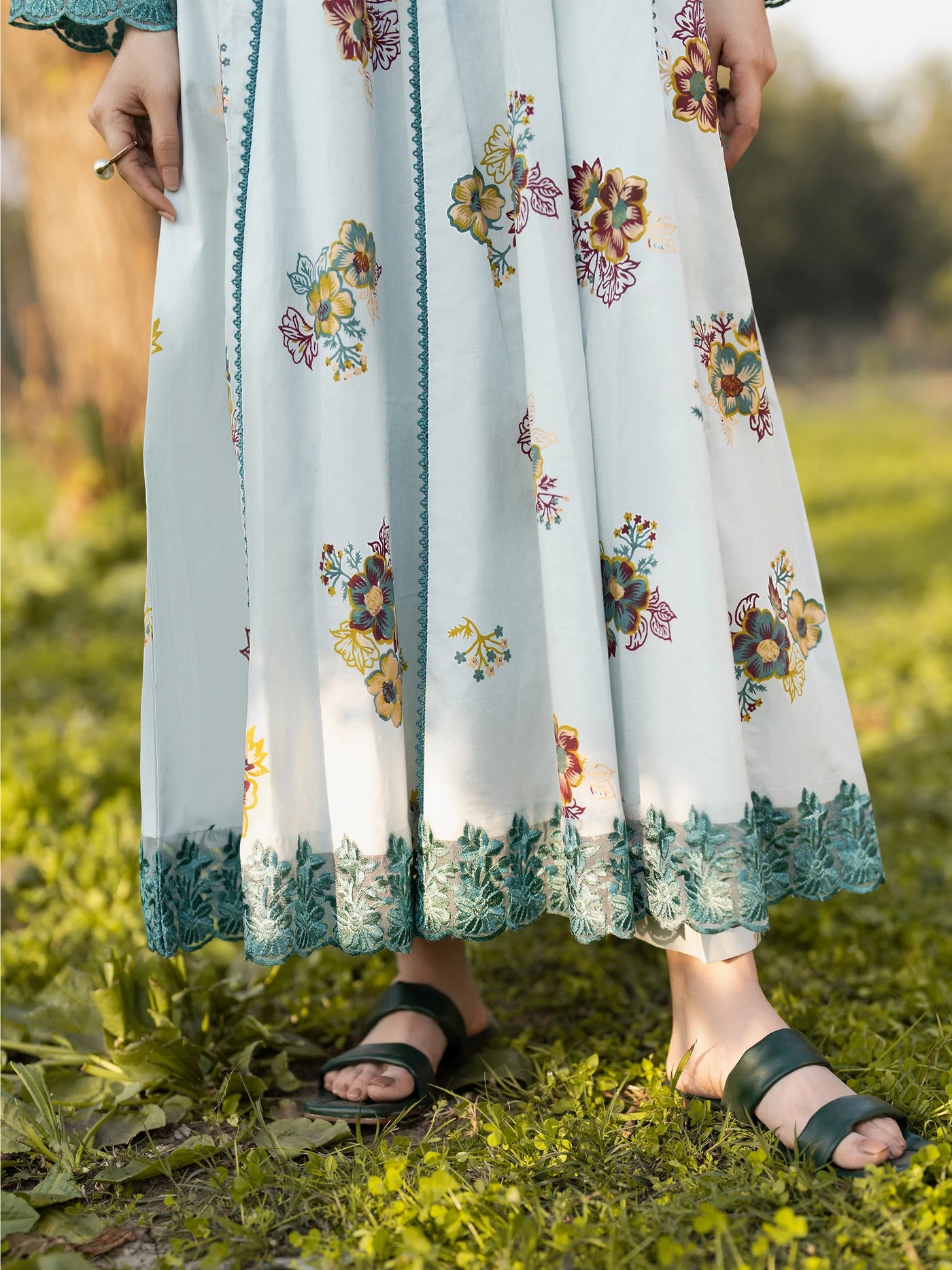 Petal Whisper Garnet - Readymade 3 Piece COTAN Suit - Memsaab Online