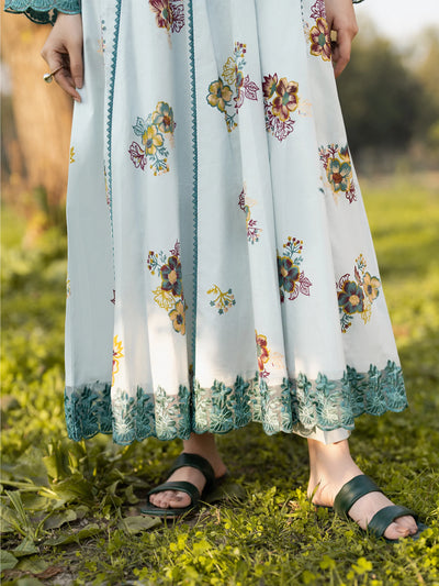 Petal Whisper Garnet - Readymade 3 Piece COTAN Suit - Memsaab Online