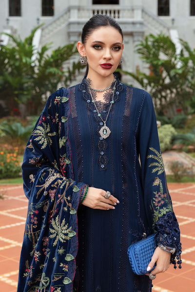 WL-1312-Maria b Embroidered Twill Linen Suit 2025 - Memsaab Online