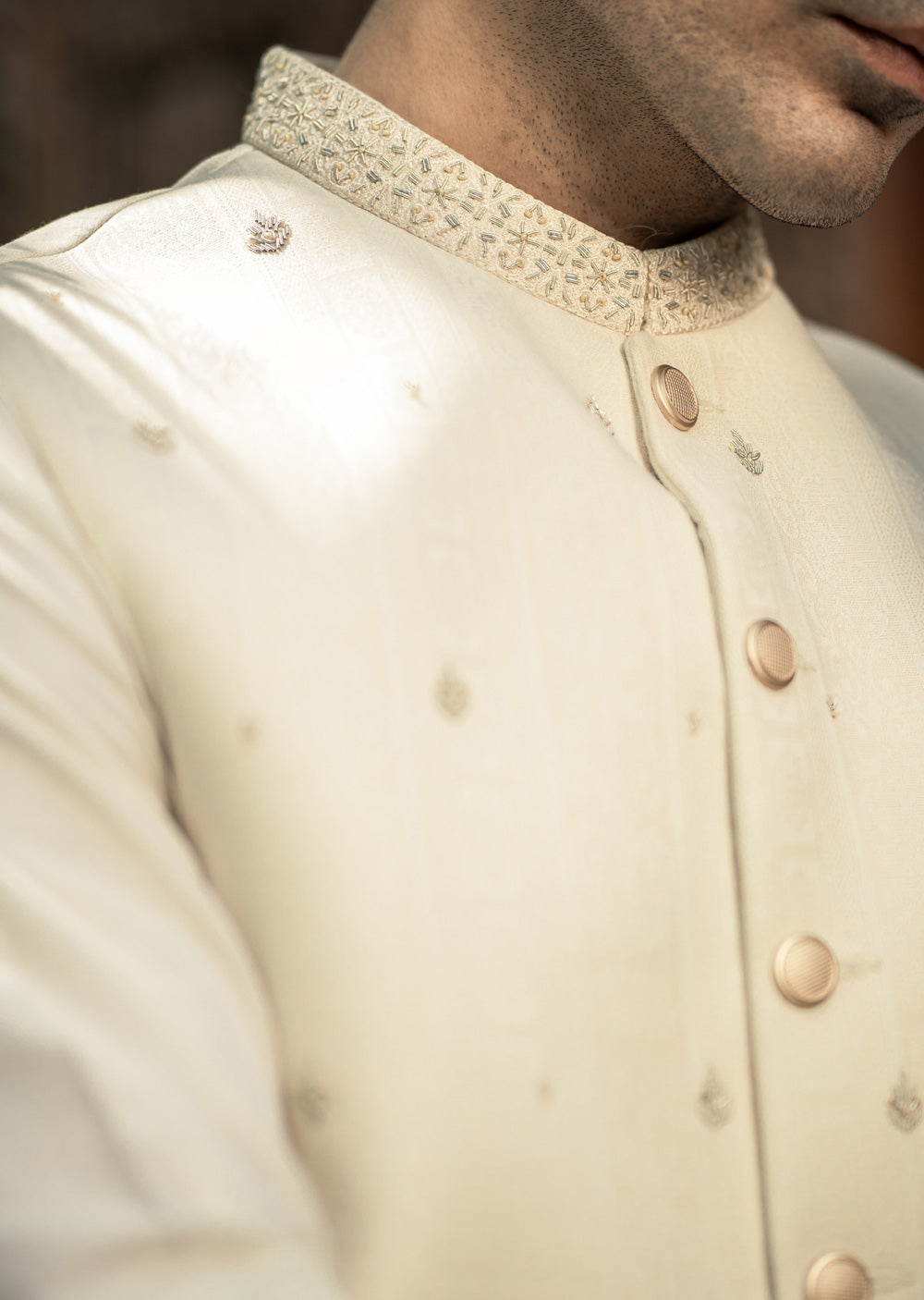 W-2806- Readymade Maysori Fabric Full Embroidery Waistcoat - Memsaab Online