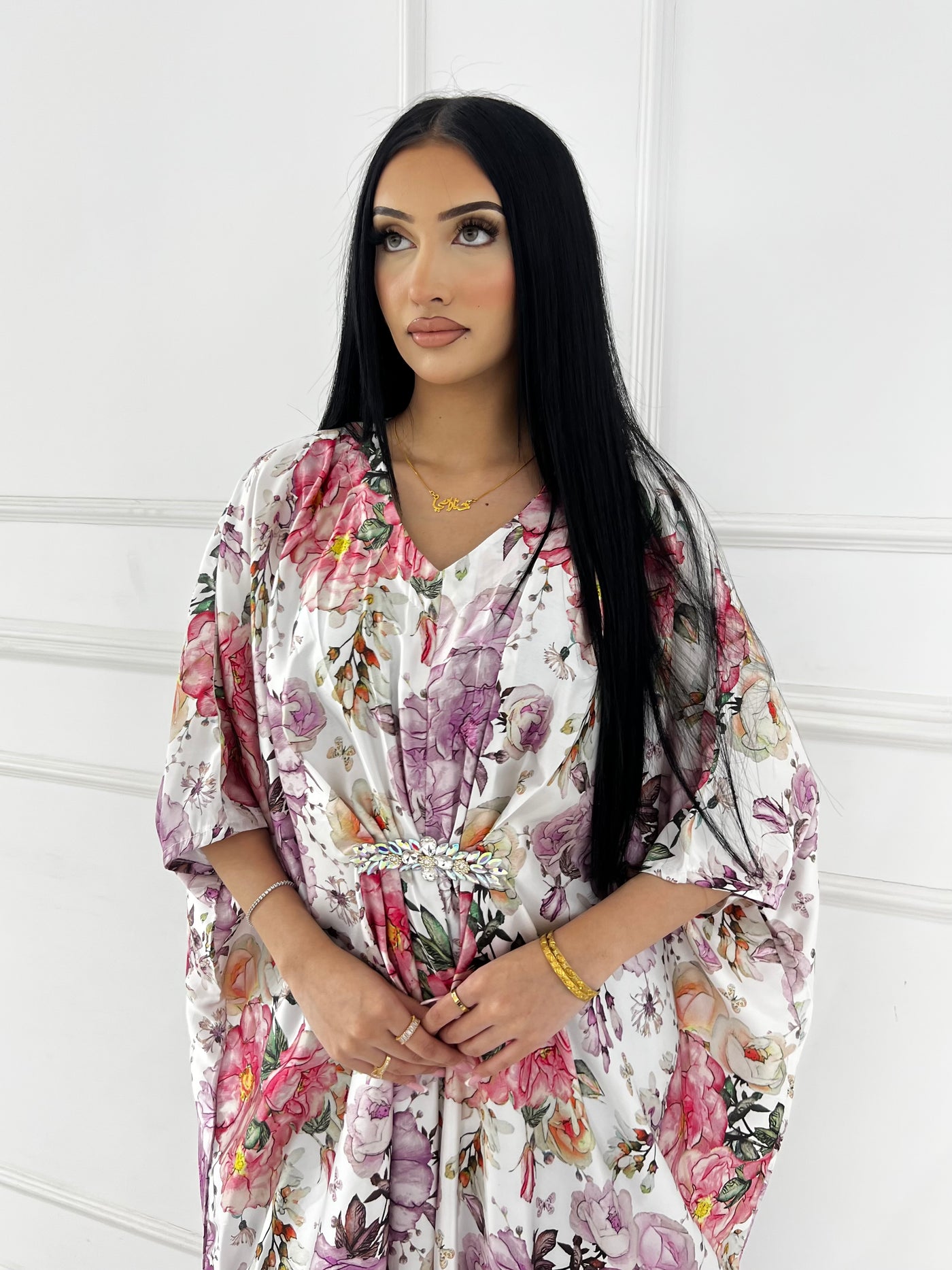 RBY-125-Readymade - Silk Kaftan 2025 - Memsaab Online