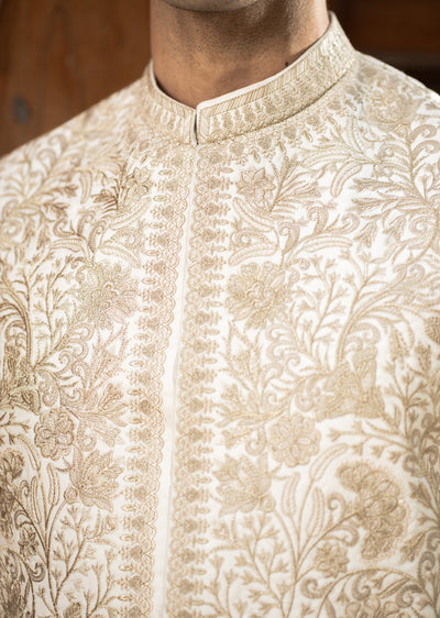 W-2997 - Readymade Maysori Fabric Full Embroidery Waistcoat - Memsaab Online