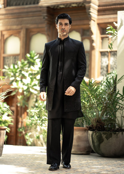 GS-5152 Readymade Front Open Sherwani with Inner Suit 2025 - Memsaab Online