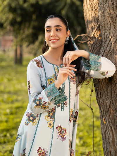 Petal Whisper Garnet - Readymade 3 Piece COTAN Suit - Memsaab Online