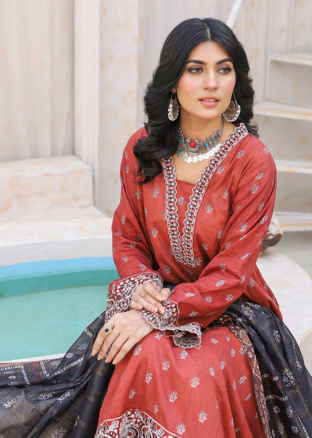 FRK-01 - Readymade - Munira Frocks Collection 2024 - Memsaab Online