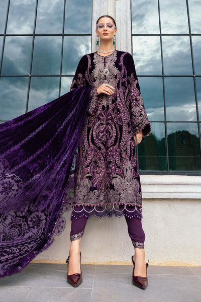WL-1311-Maria b Embroidered Velvet Suit 2025 - Memsaab Online