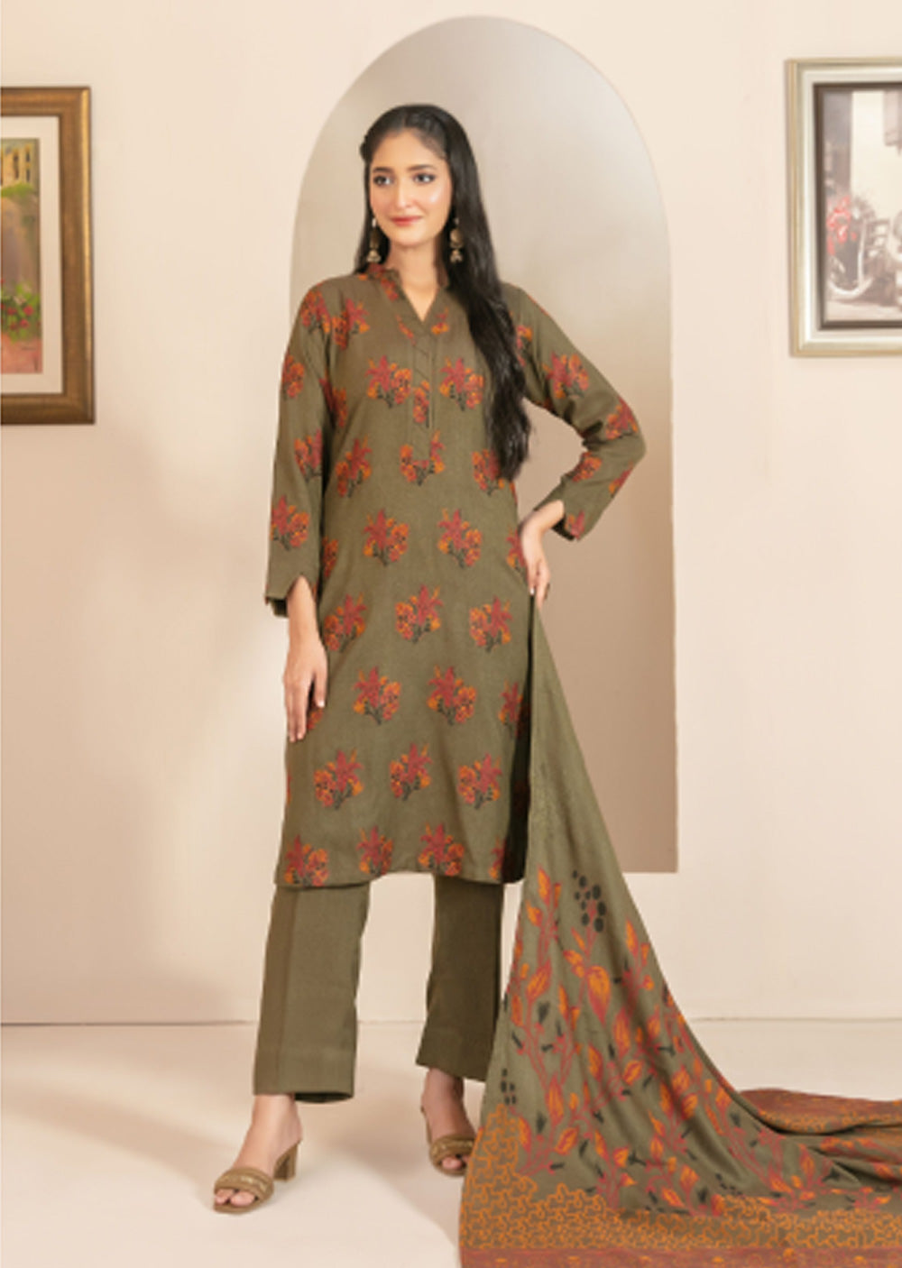 TWD-4704 - Lehr Tawakkal UNStitched Suit - Memsaab Online