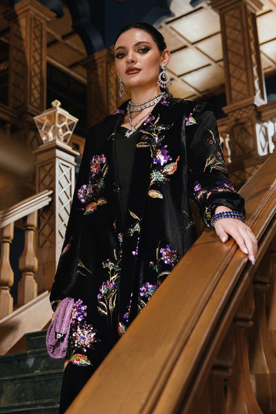 WL-1306- Maria b Embroidered Velvet Suit 2025 - Memsaab Online