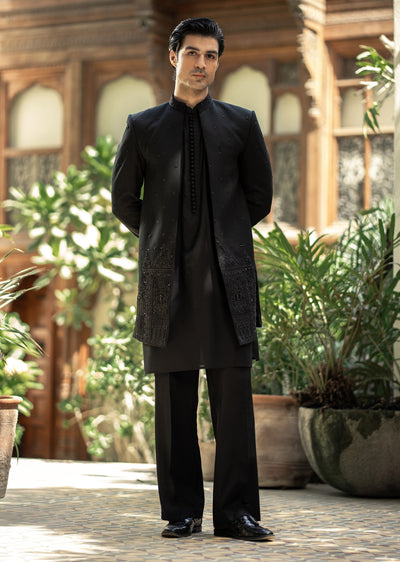 GS-5152 Readymade Front Open Sherwani with Inner Suit 2025 - Memsaab Online