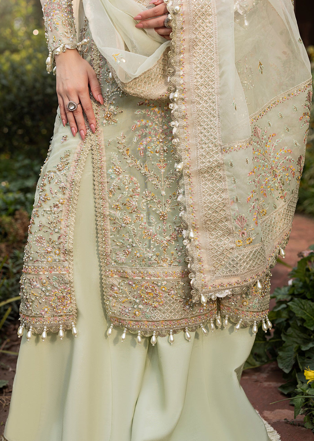 AYN-05 SAGE FORMAL DRESS Readymade Collection by AYLIN 2025 - Memsaab Online