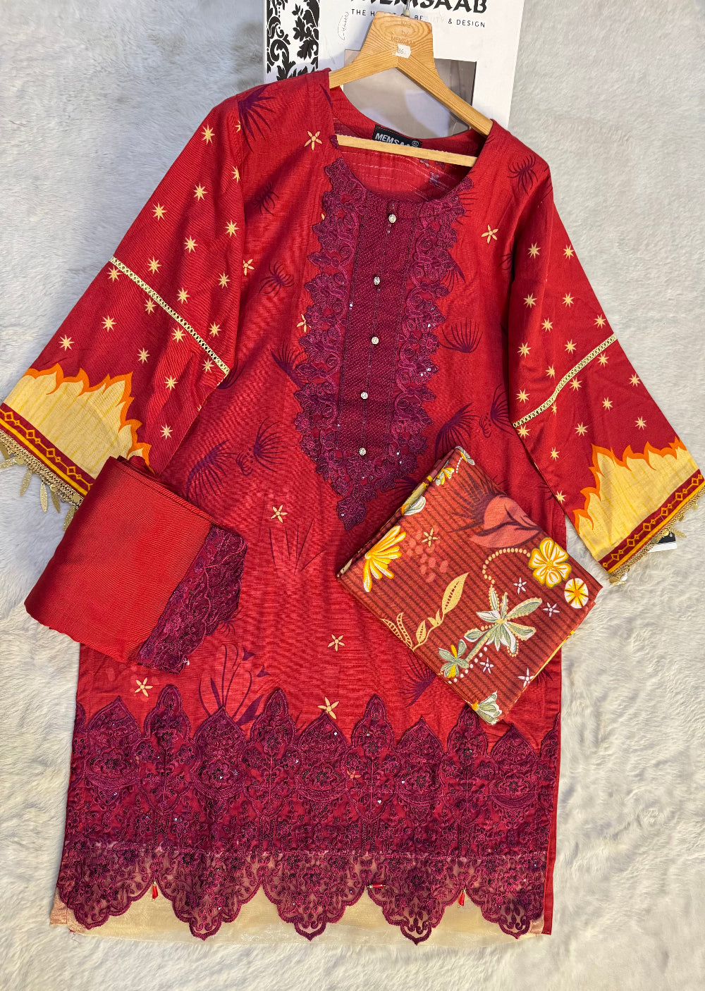 SN28 - Readymade - 3 Piece Dhanak Winter Outfit
