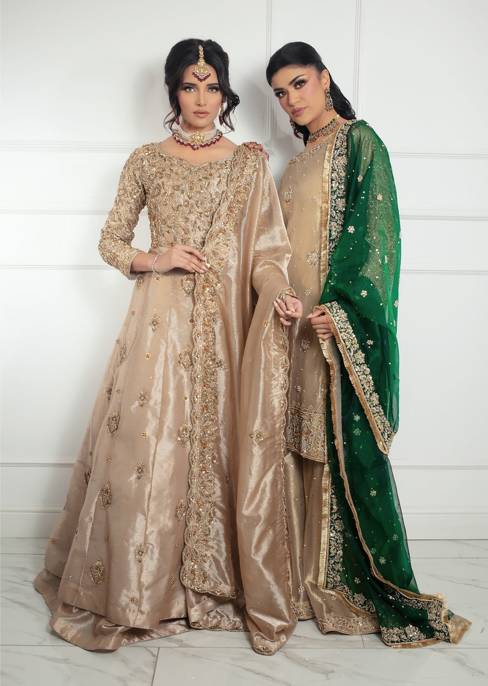 SRB1219 - Green - Readymade - Sehrish.B Designer - Memsaab Online