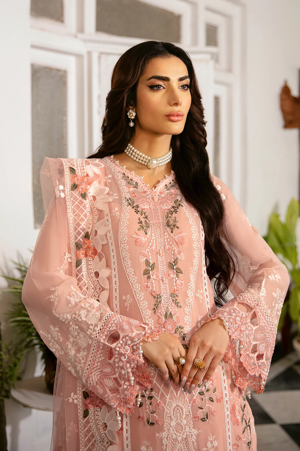 Q-101 - Readymade - Dastak by Ramsha Luxury Chiffon Collection 2025 - Memsaab Online