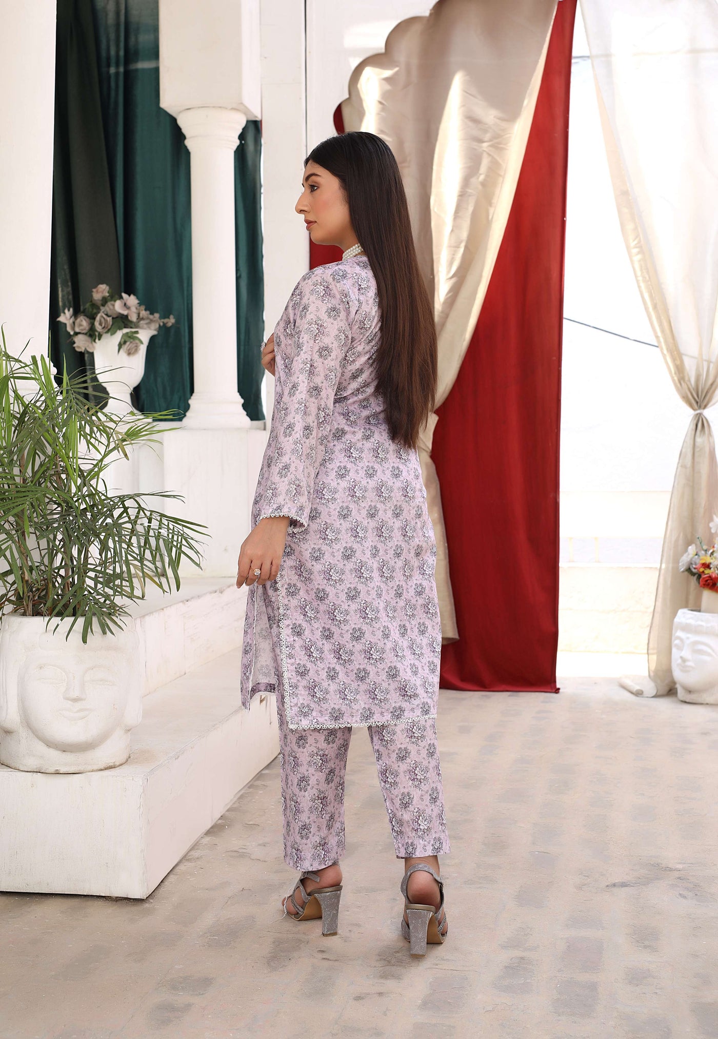 BUT-103 - Lilac - S.Prints Printed Lawn Co-ords - Memsaab Online