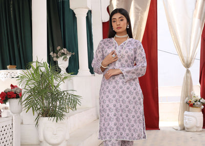 BUT-103 - Lilac - S.Prints Printed Lawn Co-ords - Memsaab Online