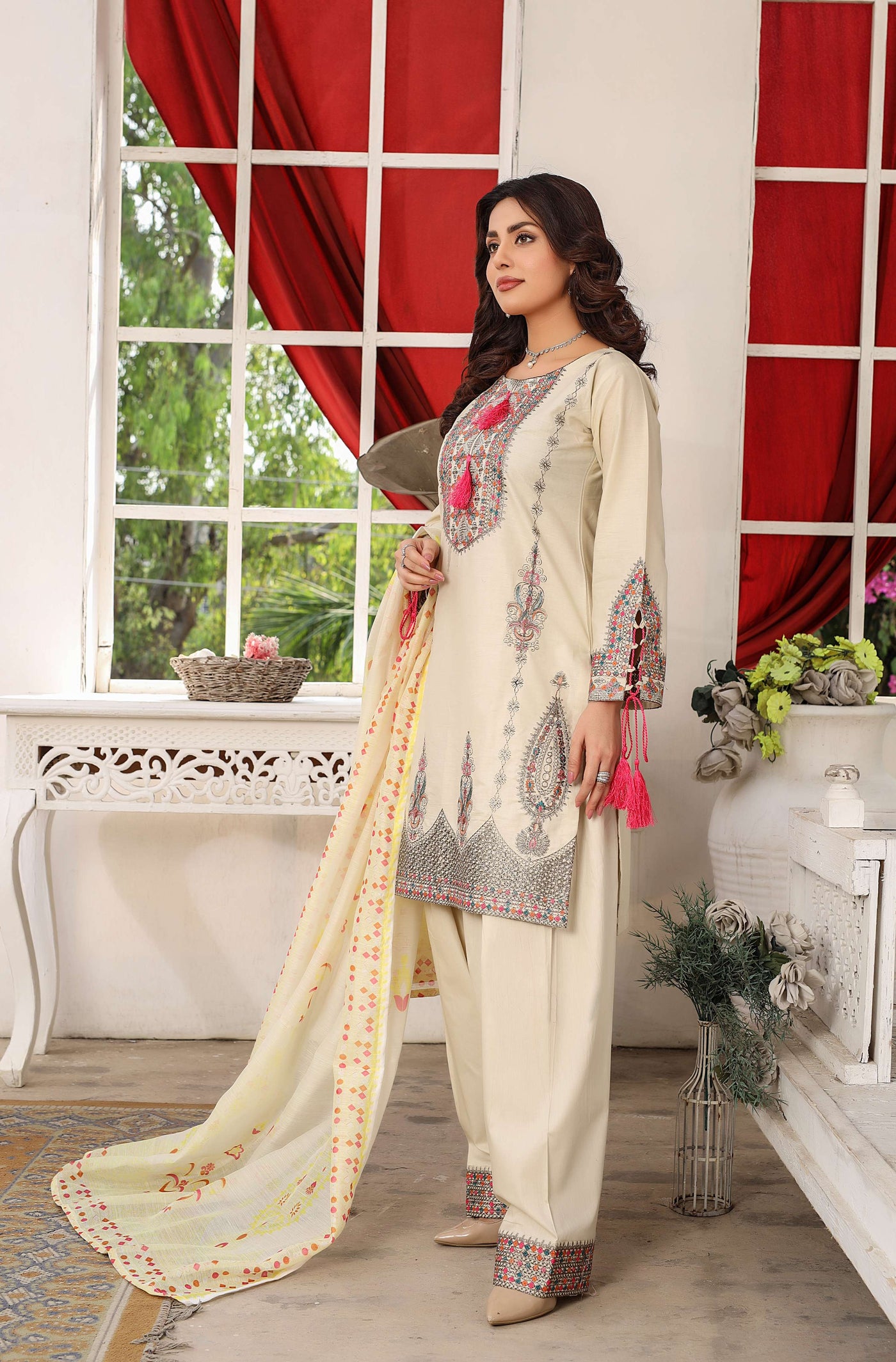 HK320 - Readymade Lilen Outfit 2025 - Memsaab Online