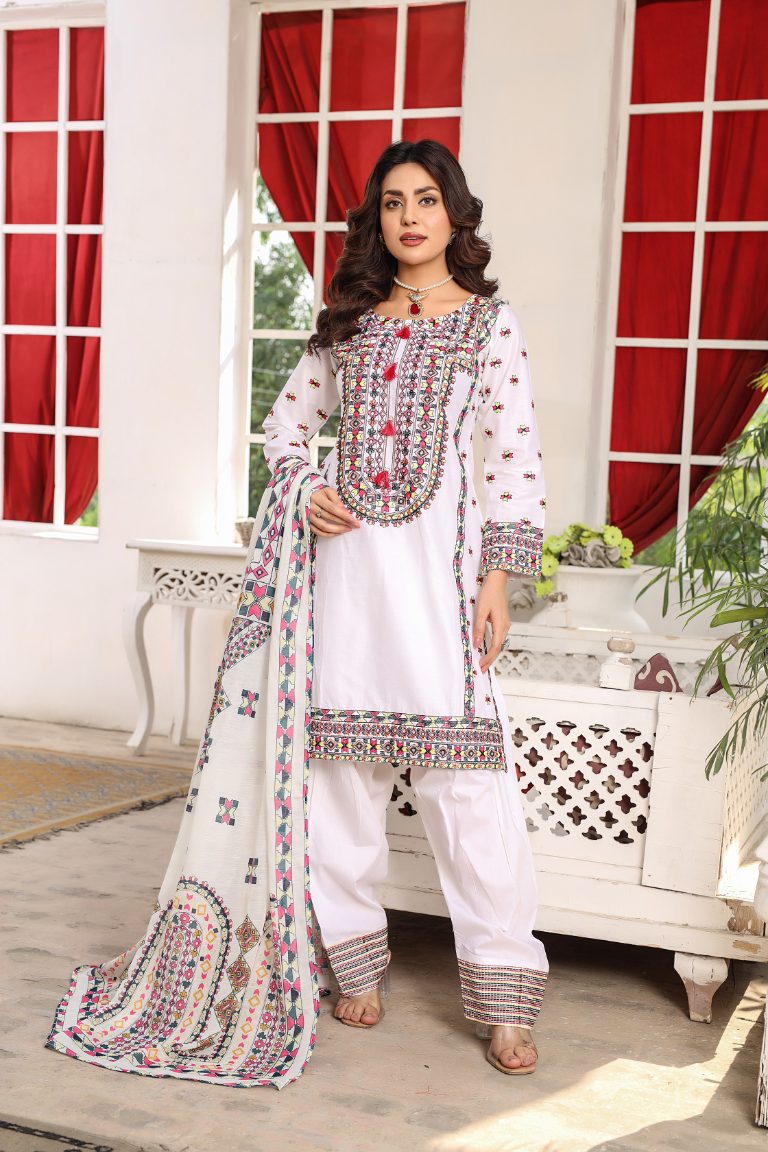HK321 - Readymade Cotton Outfit 2025 - Memsaab Online