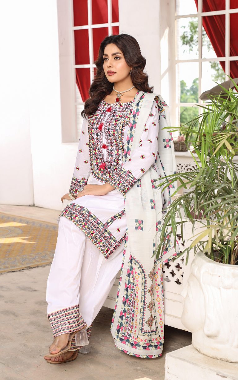 HK321 - Readymade Cotton Outfit 2025 - Memsaab Online